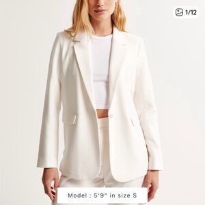 A & F White Women's Blazer